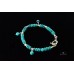 Turquoise and sterling silver good-luck (Hamsa) bracelet - Made in Israel